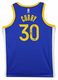 Warriors Stephen Curry "Goat" Authentic Signed Blue Nike Swingman Jersey BAS