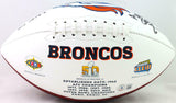 Terrell Davis Autographed Denver Broncos Logo Football w/ HOF- Beckett W *Black