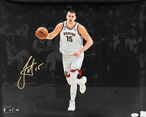 Nikola Jokic Autographed/Signed Denver Nuggets 16x20 Photo JSA 46332