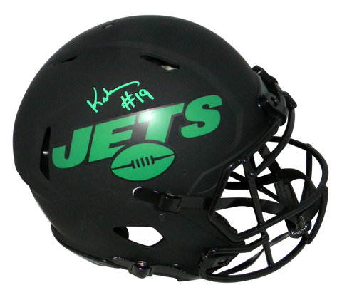 KEYSHAWN JOHNSON SIGNED NEW YORK JETS ECLIPSE SPEED AUTHENTIC HELMET JSA