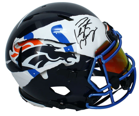 Peyton Manning Autographed Broncos / Colts ECC Ripped Speed Helmet Fanatics