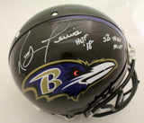 Ray Lewis Autographed/Signed Baltimore Ravens Authentic Helmet 2 Insc JSA 22764