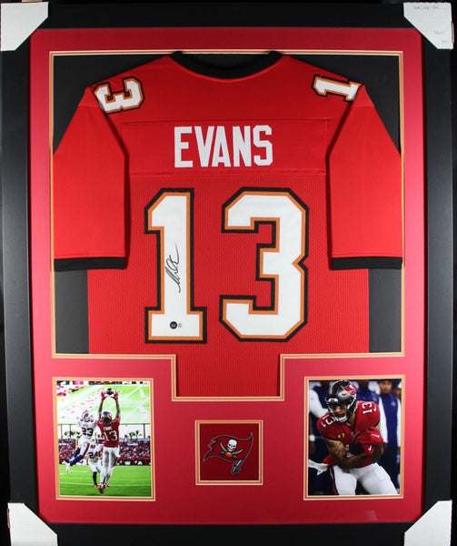 MIKE EVANS (Buccaneers red TOWER) Signed Autographed Framed Jersey Beckett