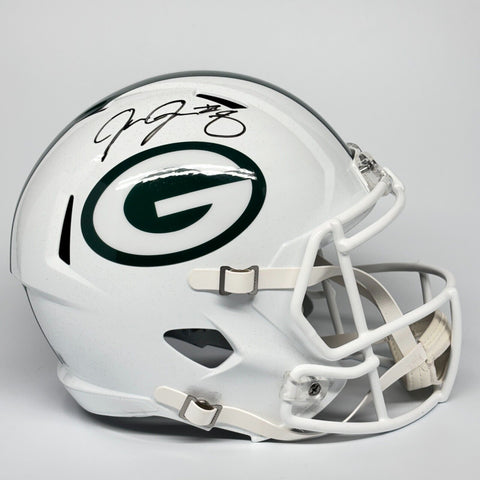 Josh Jacobs Autographed Signed Green Bay Packers FS White Replica Helmet Beckett