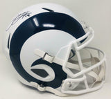 JARED GOFF Autographed Rams White Matte Full Size Speed Helmet FANATICS