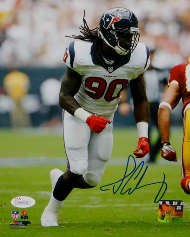 Jadeveon Clowney Autographed 8x10 Vertical Against Redskins PF Photo- JSA W Auth