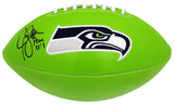 JIM ZORN AUTOGRAPHED SEATTLE SEAHAWKS GREEN LOGO FOOTBALL MCS HOLO STOCK #211070