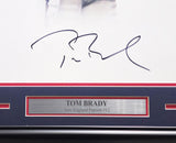 Tom Brady Autographed Framed 16x20 Photo Patriots Fanatics Holo #AA0112244