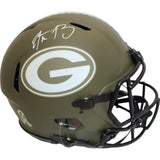 Aaron Rodgers Autographed Green Bay Packers 22 Salute Authentic Helmet FAN 46632