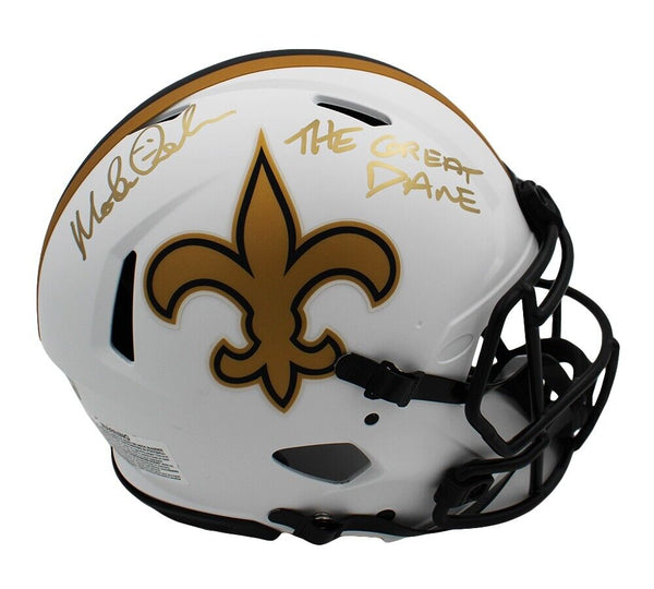 Morten Andersen Signed New Orleans Saints Speed Authentic Lunar Helmet - Insc