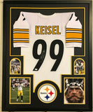 FRAMED PITTSBURGH STEELERS BRETT KEISEL AUTOGRAPHED SIGNED JERSEY JSA COA