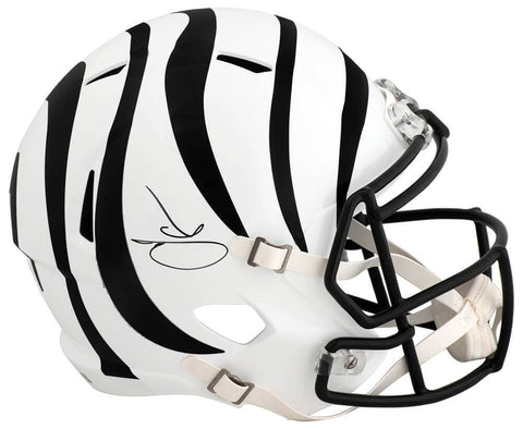 Chad Johnson Signed Bengals Alt White Riddell Speed Mini Helmet - (SCHWARTZ COA)