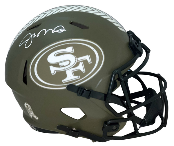 JOE MONTANA SIGNED SAN FRANCISCO 49ERS SALUTE TO SERVICE FULL SIZE HELMET