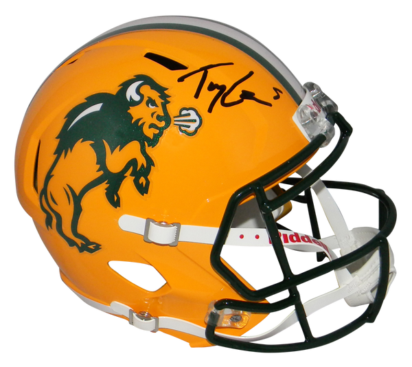 TREY LANCE SIGNED NORTH DAKOTA STATE BISON FULL SIZE SPEED HELMET BECKETT