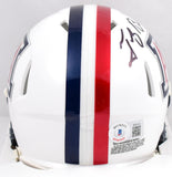 Tedy Bruschi Autographed Arizona Speed Mini Helmet w/Desert Swarm-Beckett W Holo