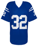 Edgerrin James (COLTS) Signed Blue Custom Football Jersey - (SCHWARTZ COA)