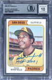 Padres Dave Winfield "HOF 2001" Signed 1974 Topps #456 Card Auto 10! BAS Slab 4