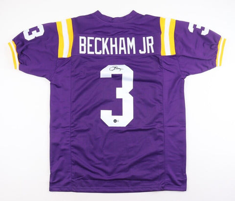 Odell Beckham Jr. Signed LSU Tigers Jersey (Beckett) NY Giants, Browns, LA Rams