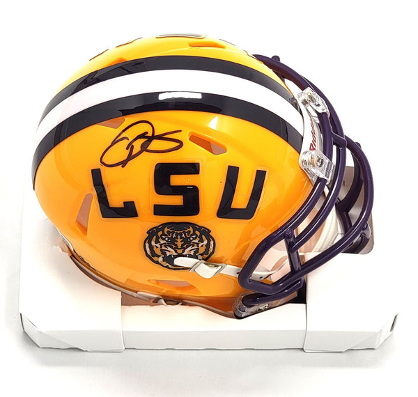 Odell Beckham Jr. Autographed LSU Tigers Riddell Mini Helmet Beckett Witnessed