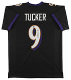 Justin Tucker Authentic Signed Black Pro Style Jersey Autographed BAS Witnessed