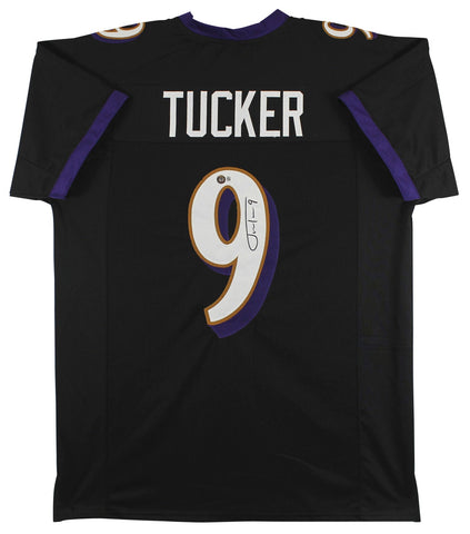 Justin Tucker Authentic Signed Black Pro Style Jersey Autographed BAS Witnessed