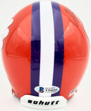 HUNTER RENFROW AUTOGRAPHED CLEMSON ORANGE SCHUTT MINI HELMET BECKETT 191545