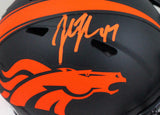 John Lynch Autographed Denver Broncos Eclipse Mini Helmet- Beckett W *Orange