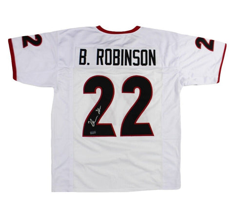 Branson Robinson Signed Georgia Custom White Jersey