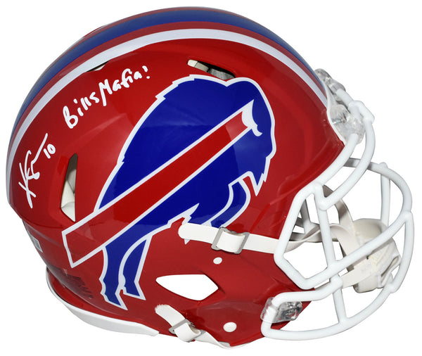 KHALIL SHAKIR AUTOGRAPHED BUFFALO BILLS RED AUTHENTIC SPEED HELMET BECKETT