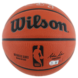 Larry Bird & Julius "Dr. J." Erving Signed Wilson Basketball w/ case BAS Wit