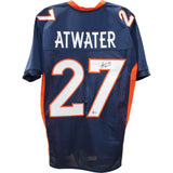 Steve Atwater Autographed/Signed Pro Style XL Blue Jersey Beckett 49061