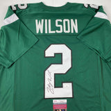 Autographed/Signed Zach Wilson New York Green Football Jersey JSA COA