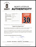 WARRIORS STEPHEN CURRY AUTOGRAPHED M&N 2009-10 ROOKIE JERSEY BECKETT 234958