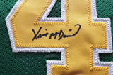 SEATTLE SONICS XAVIER MCDANIEL AUTOGRAPHED FRAMED GREEN JERSEY MCS HOLO 209447