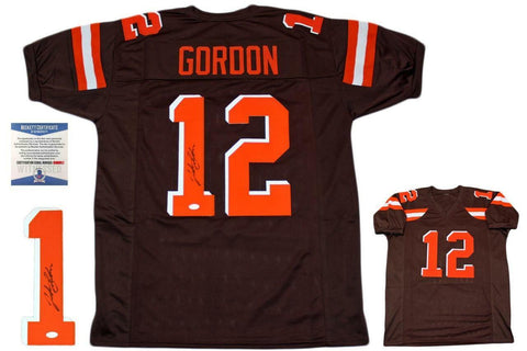 Josh Gordon Autographed SIGNED Jersey - Brown - JSA Witnessed