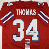 Autographed/Signed Thurman Thomas Buffalo Red Football Jersey JSA COA