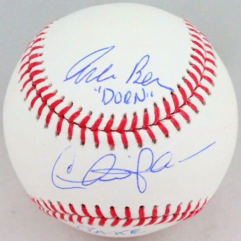 Charlie Sheen, Corbin Bernsen, Tom Berenger Autographed Rawlings OML Baseball