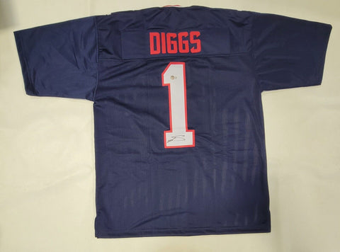 STEFON DIGGS AUTOGRAPHED SIGNED PRO STYLE CUSTOM XL JERSEY BECKETT QR