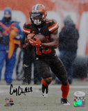 Corey Coleman Signed Cleveland Browns 8x10 Running In Snow PF Photo- JSA W Auth