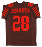 Jeremiah Owusu-Koramoah Signed Cleveland Browns Jersey (Beckett) 2021 2nd Rnd Pk