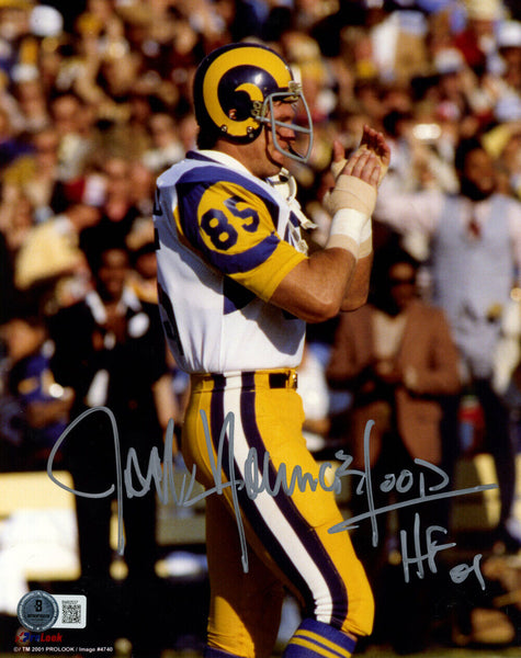 Jack Youngblood Signed Los Angeles Rams 8x10 Photo HOF Beckett 47760