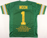 Warren Moon Signed Eskimos Career Highlight Stat Jersey Inscribed "CHOF 01"(JSA)