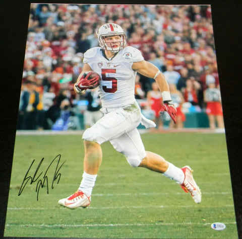 CHRISTIAN McCAFFREY AUTOGRAPHED STANFORD CARDINAL ROSE BOWL 16x20 PHOTO BECKETT