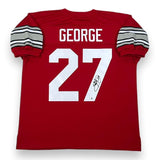 Eddie George Autographed SIGNED Jersey - Red - Beckett Authenticated