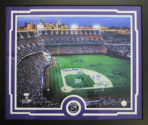 1993 Colorado Rockies Team Autographed Framed 16x20 Photo JSA 38833