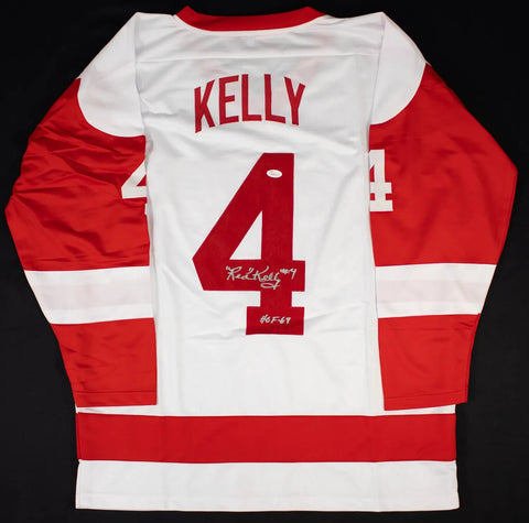 Red Kelly Signed Detroit Red Wings Jersey "HOF 69" (JSA COA) 8xStanley Cup Champ