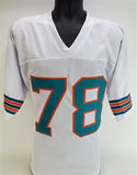 Richmond Webb Signed Miami Dolphins White Jersey (JSA COA) 7xPro Bowl O-Lineman