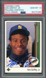 Ken Griffey Jr PSA 10 AUTO Rookie 1989 Upper Deck #1 RC On Card GEM MINT AUTO