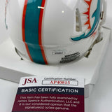 Autographed/Signed Jaylen Waddle Miami Dolphins Mini Helmet Beckett BAS COA