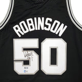 SPURS DAVID ROBINSON AUTOGRAPHED BLACK M&N SWINGMAN JERSEY XL BECKETT 212088